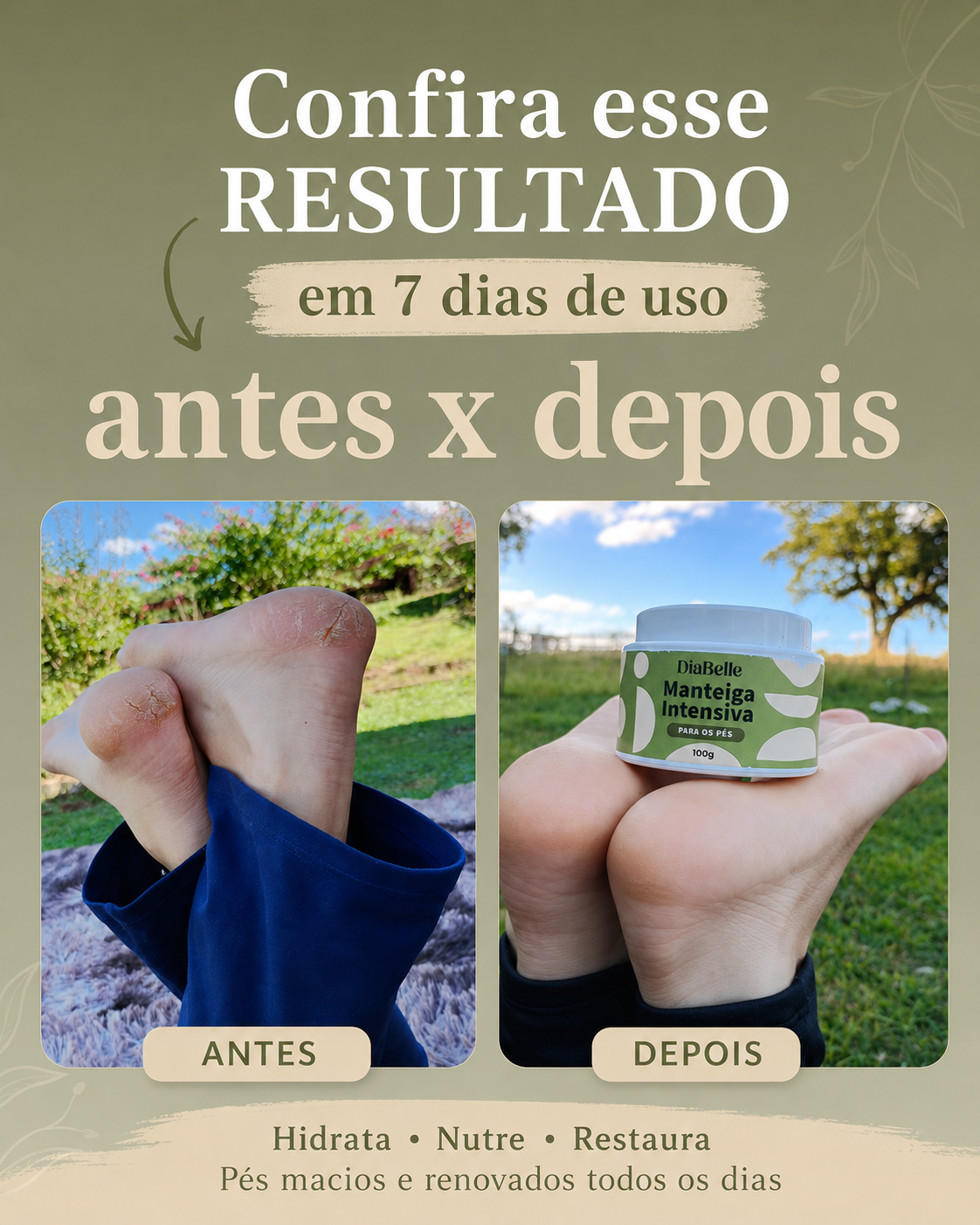 Manteiga Hidratante Intensiva para os Pés